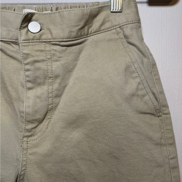 Oak + Fort CROPPED LENGTH 26" TWILL WIDE LEG PANT - Sage - S - Picture 5 of 6